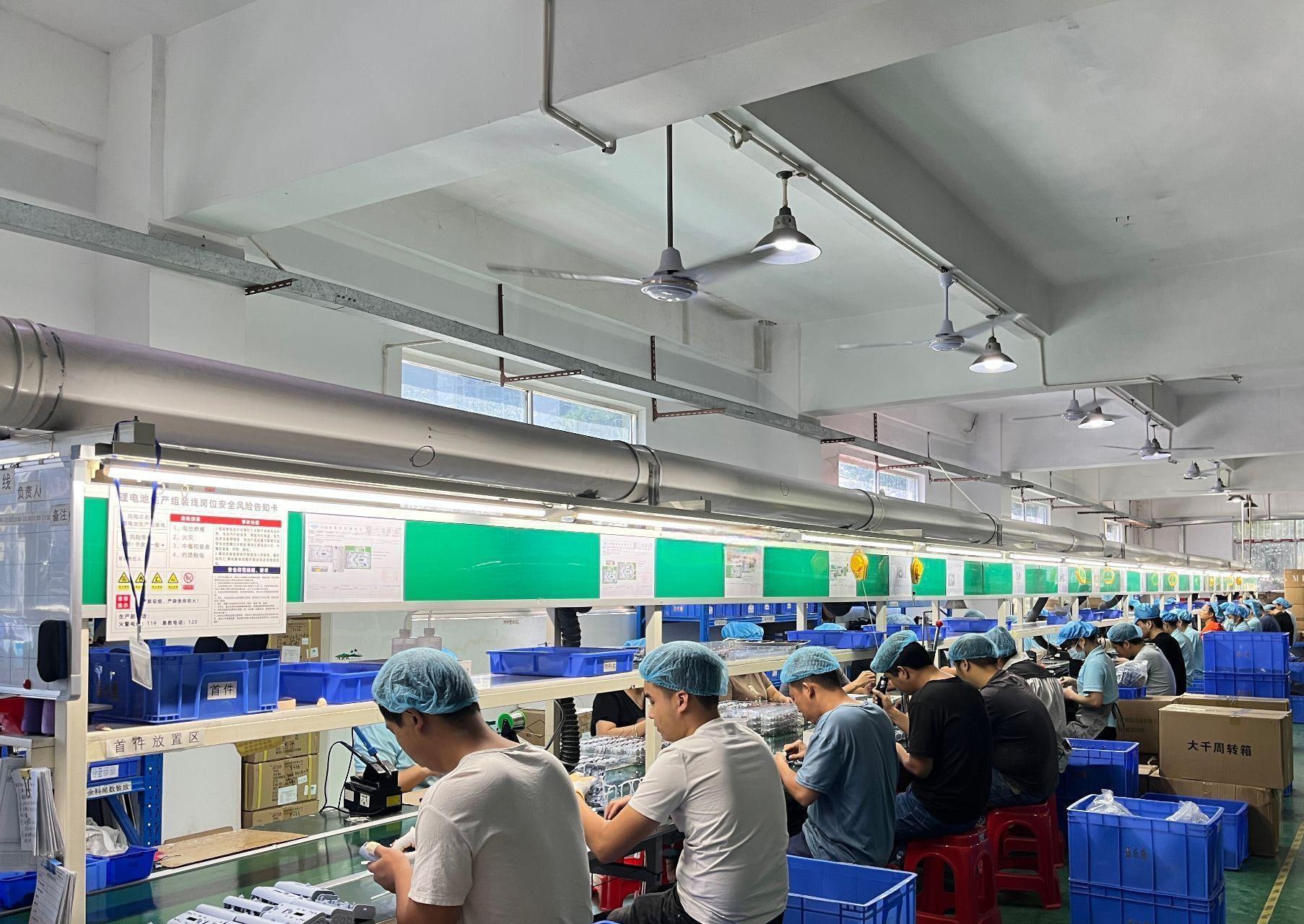 Busy production workshop